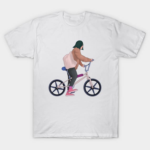 Bicycles and papers 80's T-Shirt by DiegoCarvalho